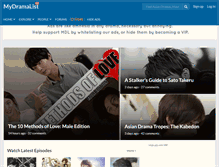 Tablet Screenshot of mydramalist.com